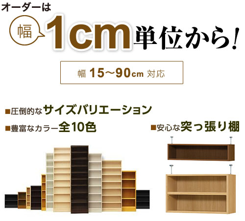 オーダーは幅1cm単位から